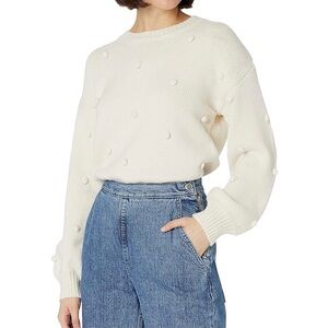 NWT BB DAKOTA Women's Bobble Yum Cream Sweater, Women's Small